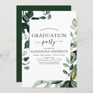2022 Graduation Botanical Greenery Invitation