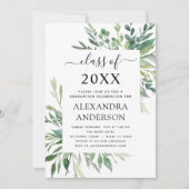 2022 Graduation Botanical Greenery Invitation (Devant)