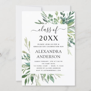 2022 Graduation Botanical Greenery Invitation