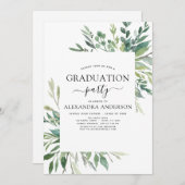2022 Graduation Botanical Greenery Invitation (Devant / Derrière)