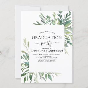 2022 Graduation Botanical Greenery Invitation
