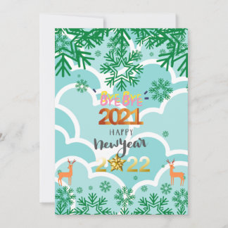 2022 Happy New Year Vakantiay Greeting Cards Kaart
