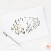 2022 Honingvoeding: Bijen en Baby Ovale Sticker (Envelop)