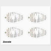 2022 Honingvoeding: Bijen en Baby Ovale Sticker (Vel)