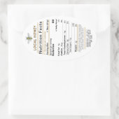 2022 Honingvoeding: Bijen en Baby Ovale Sticker (Tas)