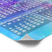 2022 Jaar Maandkalender Boho Waterverf 3 Foto Poster (Hoek)