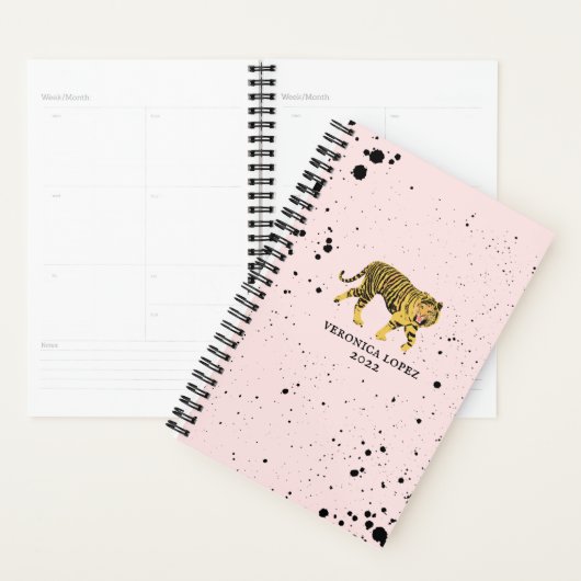 2022 jaar van de tijgerroze schildpad planner (Display)