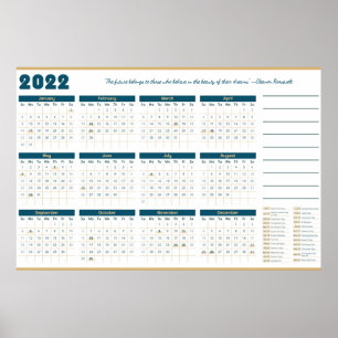 2022 Jaarkalender Poster