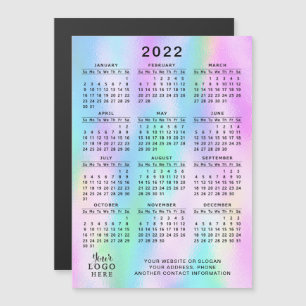 2022 Kalender Magnet Faux Holographic Girly