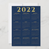 2022 Kalender PEACE EN JOY Gold Script Photo Holi Feestdagenkaart (Achterkant)