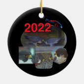 2022 Keramisch cirkelvormig Nova Ornament (Achterkant)