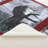 2022 Kerstpaarden - achtergrondkleur wijzigen Sherpa Deken (3/4)