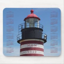 2022 Klassieke West Quoddy Red Lighthouse Calendar
