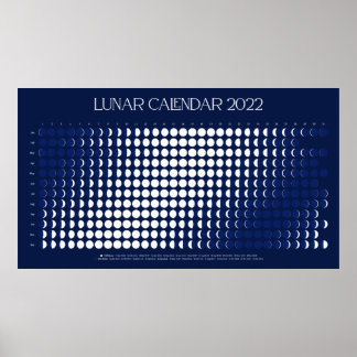 2022 Lunar Cycle Print, Value Poster Paper (Matte)