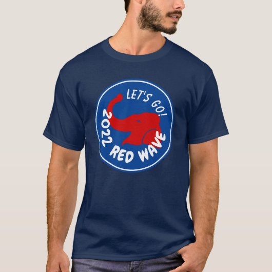 2022 MIDTERMS RED WAVE LET'S GO T-SHIRT (Voorkant)