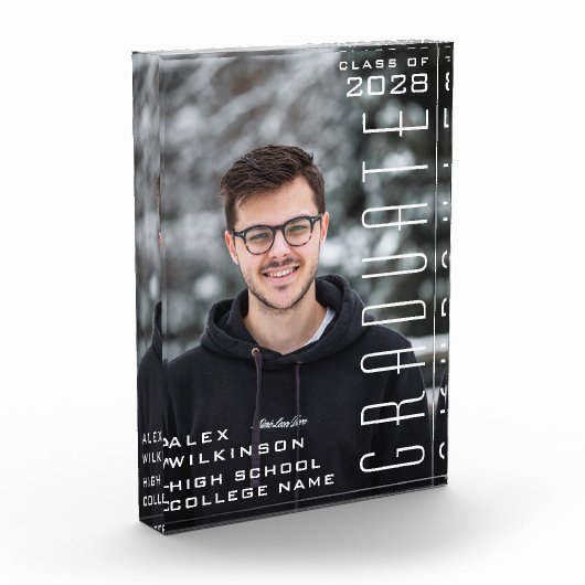 2022 Moderne Manuscript Guy Trendy Afstuderen Fotoblokken (Links)