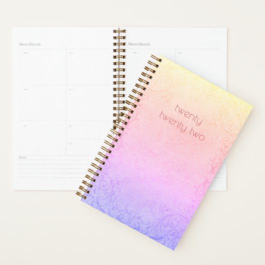 2022 Moderne Pastel Rainbow Gradient Planner (Display)