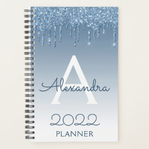 2022 Monogramme Paillettes Bleues Gouttes