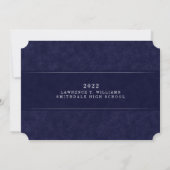 2022 Navy Blue Diploma Gold Tassel Afstuderen IV Kaart (Achterkant)