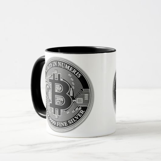 2022 Niue 1 oz Zilveren Bitcoin Mok (Voorkant links)