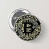 2022 Niue 1 oz Zilveren Bitcoin Ronde Button 5,7 Cm (Voorkant /achterkant)