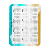 2022 Ocean Beach Kalender Mini Magneet (Verticaal)