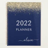2022 Or Glitter Paillette Navy Bleu Monogramme (Devant)