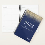 2022 Or Monogramme Pailleté Pailleté Fille Bleu Ma (Devant avec enveloppe)