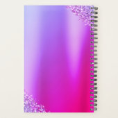 2022 Paarse Roze Monogram Glitter Wimpers Modern Planner (Achterkant)