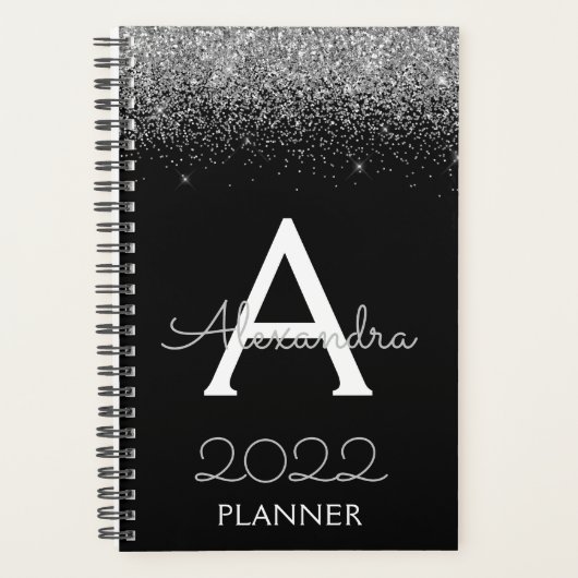 2022 Parties scintillant Noire Argent Monogramme M (Devant)