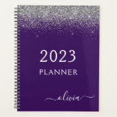 2022 Parties scintillant violet argenté Monogramme (Devant)