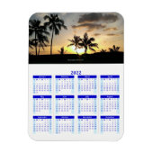 2022 Personalized Blue Photo Calendar Vert Magneet (Verticaal)