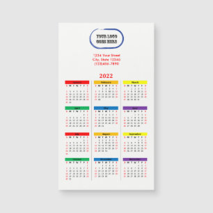 2022 Rainbow-kalender met het merk Uw Logo
