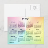 2022 Recoleta Shimmer Mini Kalender van Janz Briefkaart (Voorkant / Achterkant)