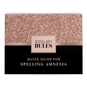 2022 Roos Gold Glitter Black Spelling Amnesia Kalender