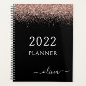 2022 Rose Gold Blush Parties scintillant noire Mon (Devant)