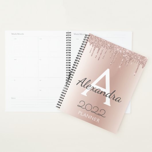 2022 Rose Gold - Parties scintillant fille rose pâ (Devant avec enveloppe)