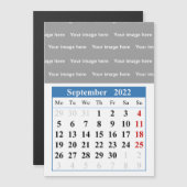 2022 September kalender Magnetische kaart (Voorkant / Achterkant)