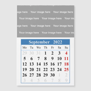 2022 September kalender Magnetische kaart