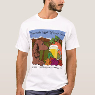 2022 Temecula Herfst Wiener Fest T-shirt op wit