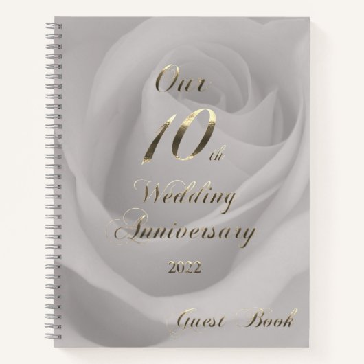 2022 Tin Wedding Ons 10e Jubileum-Guestbook Notitieboek (Voorkant)