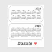 2022 Transparante kalender 2023 door Janz Sticker (Vel)
