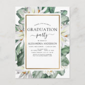 2022 Tropisch Afstuderen Magnolia Greenery Invitat Briefkaart (Voorkant)