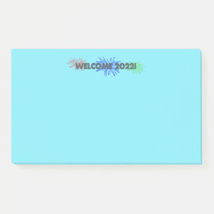 2022 verwelkomen! post-it notes