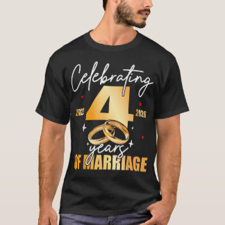 2022 vieren 4 jaar getrouwd t-shirt