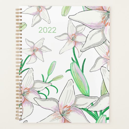 2022 Witte Lilies Planner (Voorkant)
