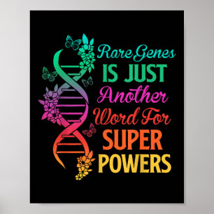 2022 Zeldzame Ziekte Dag Bewustzijn Zebra Lint DNA Poster