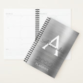 2022 Zilveren Metallic Monogram Modern Planner (Display)