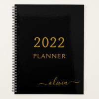 2022 Zwarte Goud Meisjesachtig Script Monogram Naa