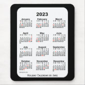 2023 2023 2010 20Tone Black Calendar van Janz Muismat (Voorkant)